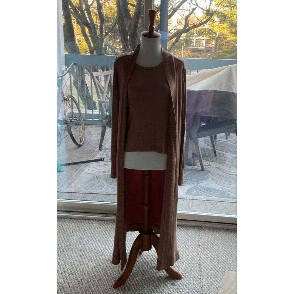 NWOT Splendid Camel Long Cardigan and Tank Set - M/L